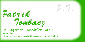 patrik tombacz business card